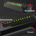 Personalized Black Fluorescent Parking Number Plates