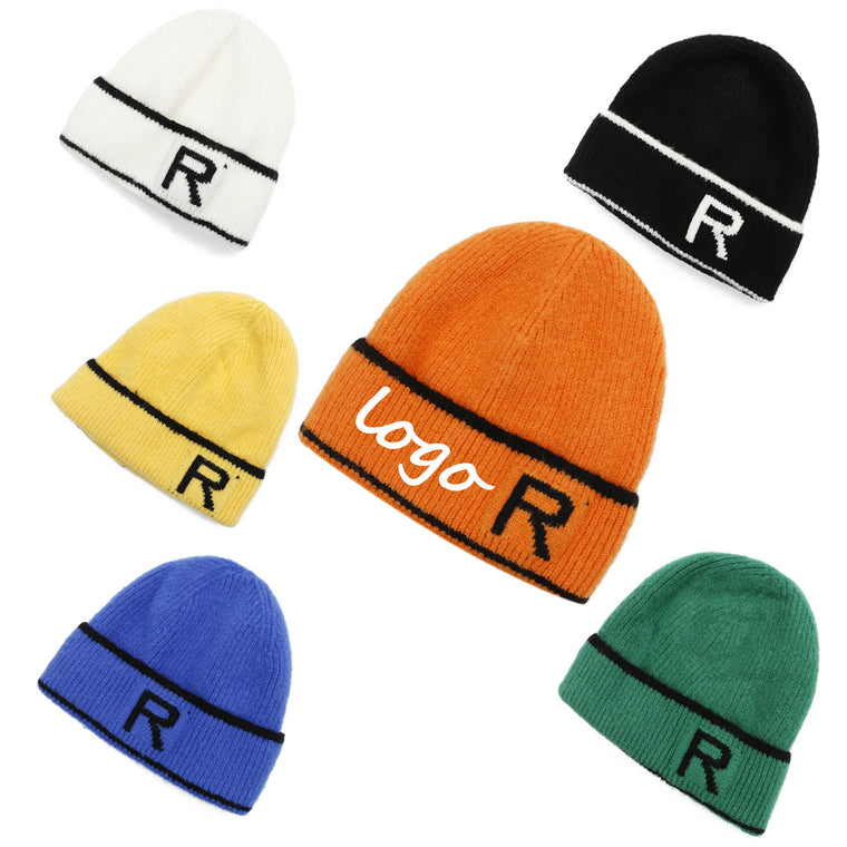 Ribbed Knit Beanie With Cuff