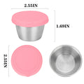 2.4Oz Condiment Containers With Leakproof Silicone Lids