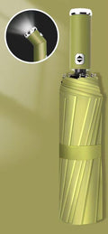 LED Flashlight Auto Open/Close Folding Umbrella