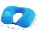 PVC U Shaped Air Pump Inflatable Neck Pillow
