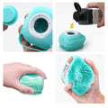 Pet Grooming Bath Massage Brush With Soap And Shampoo Dispenser