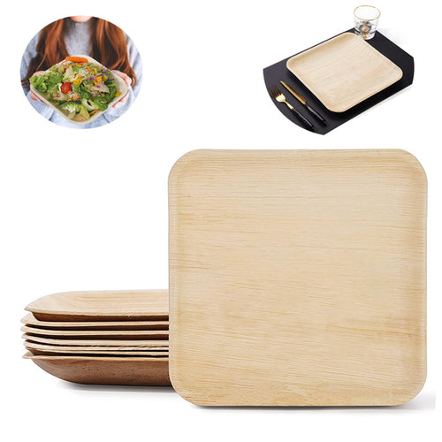 10'' Square Palm Leaf Plates