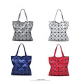Matte Rhombus Folded Geometric Grid Single Shoulder Handbag