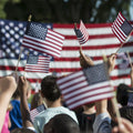 4X6 Inch Custom Hand Held Small American Stick Flag