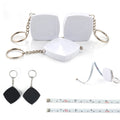 Square 2-Meter Steel Tape Measure Keychain
