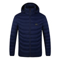Winter Outdoor Heated Hooded Coat Windproof Usb Charging