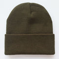Cuffed Knit Beanie with Patch