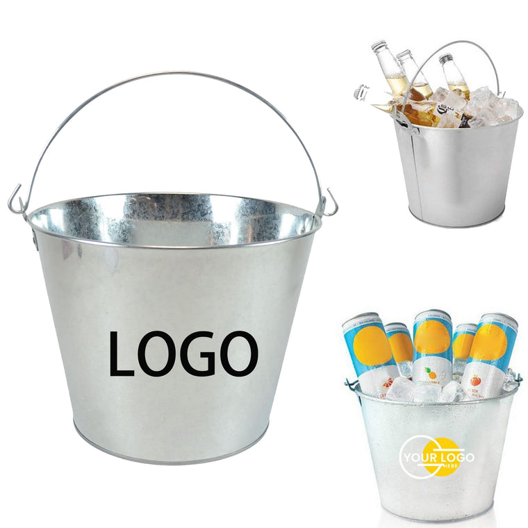 5-Quart Galvanized Pail Beer Ice Bucket With Handle