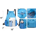 Large Wet & Dry Drawstring Shoulder Backpack (19'' X 7'' X 18'')