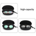 Portable Oxford Cloth Sunglasses EVA Hard Case Zipper Clip
