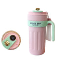 Portable Vacuum Coffee Mug With Temperature Display & Handle