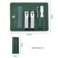 4PCS Stainless Steel Nail Clipper Set With Leather Case