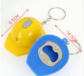 Plastic Led Light Safety Helmet Bottle Opener Keychain