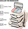 8-Stress-Free Travel Packing Cube Set With Breathable Mesh