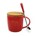 Creative Ceramic Coffee Mug With Lid Spoon