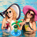 Inflatable Palm Tree Coaster Pool Floats Cup Holders