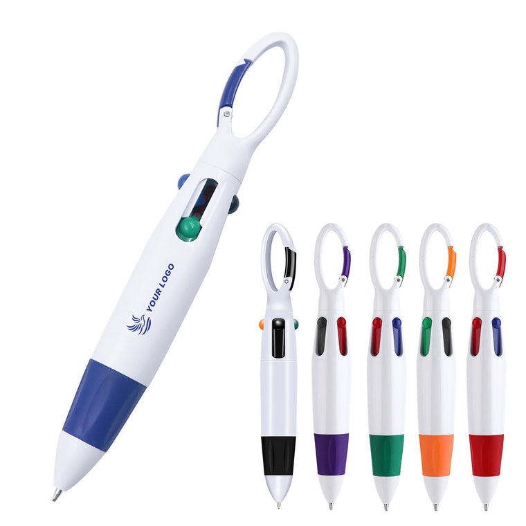 Retractable Shuttle Pens With Carabiner Clip