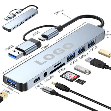 Aluminum 8-in-1 USB Dock