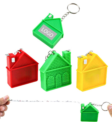 House Shaped Tape Measure Keychain