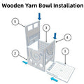 All in One Wooden Yarn Bowl for Multi Knitting Tool
