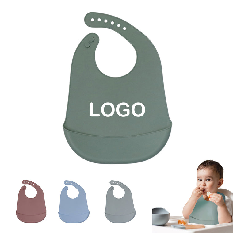 Baby Bib with Food Catcher BPA-Free Waterproof