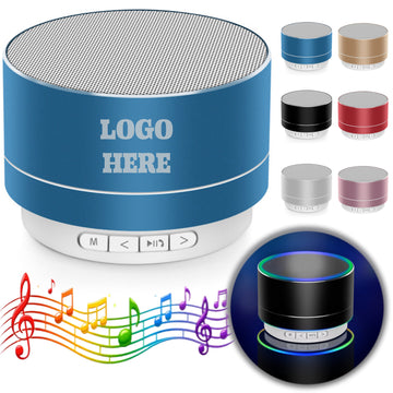 Portable Metal Bluetooth Speaker With Led Light