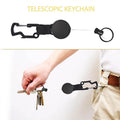 Retractable Steel Wire Carabiner Keychain