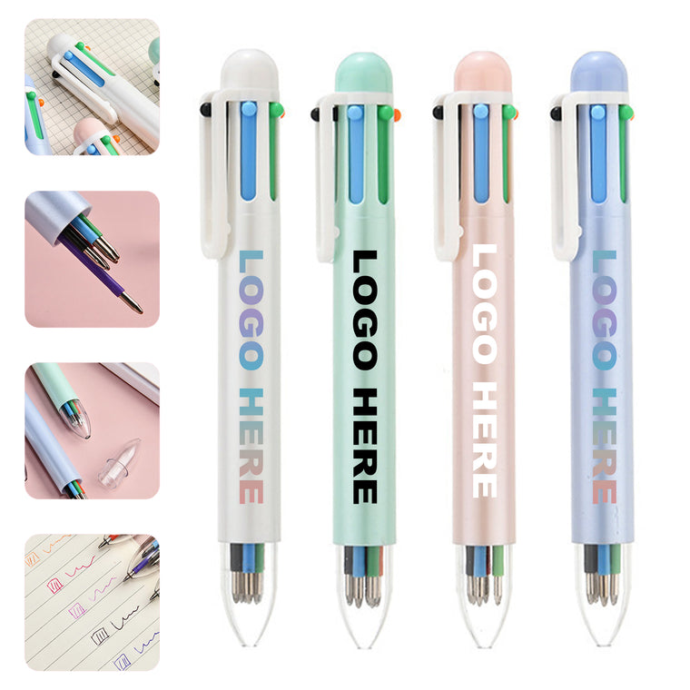 6-Color Push-Button Ballpoint Pen