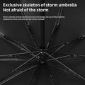 Windproof Inverted Folding Umbrellas With Reflective Stripe