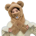 Winter Felt Hat Scarf Face Mask Set - Ocean
