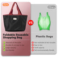 Reusable Foldable Shopping Bag With Pocket Washable Tote Bag