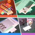 Clear Document Folders File Plastic Envelopes Snap Closure