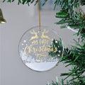 Clear Acrylic Ornaments With Holiday Designs