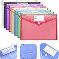 Clear Document Folders File Plastic Envelopes Snap Closure
