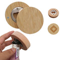 Bamboo Round Magnetic Bottle Opener