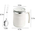 17Oz Portable Stainless Steel Thermos Mug With Spoon