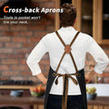 Adjustable Cross Back Waterproof Canvas Apron