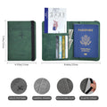 RFID Blocking Leather Travel Wallet Passport Holder