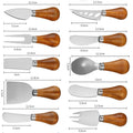 Cheese Spreader/W Wooden Handle Standing Butter Knife
