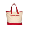 Zippered Cotton Canvas Tote Bag