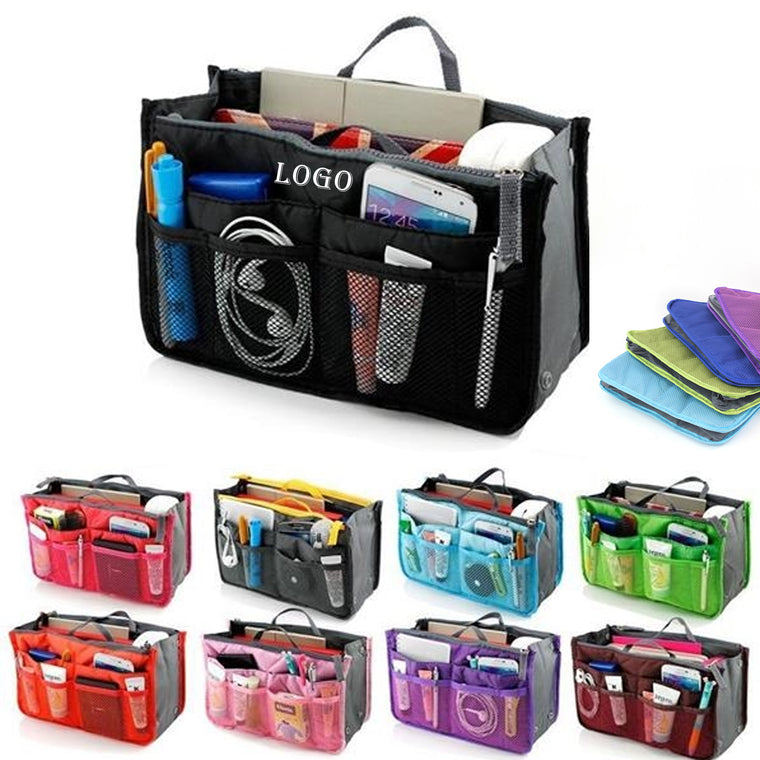 Portable Makeup Bag With Double Zip