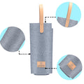 Felt Wine Glass Bottle Bag W/Handle