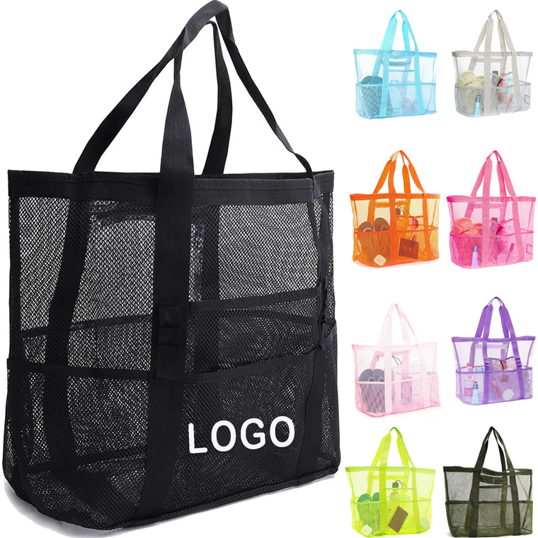 Foldable Large Capacity Storage Tote Beach Mesh Bag