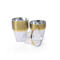 10Oz. Disposable Gold Rim Plastic Cups