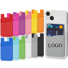 2 Pocket Silicone Adhesive Credit Card Cell Phone Sleeves