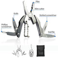Mini Stainless Steel Foldable Multitool Pliers W/ Keychain
