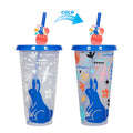 Festive Theme Color Changing Cold Cups With Lids Straws