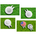 1.26" Golf Hat Clip, Silver Blank Magnetic Plate System