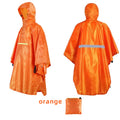 Hooded Rain Poncho Unisex Long Raincoat